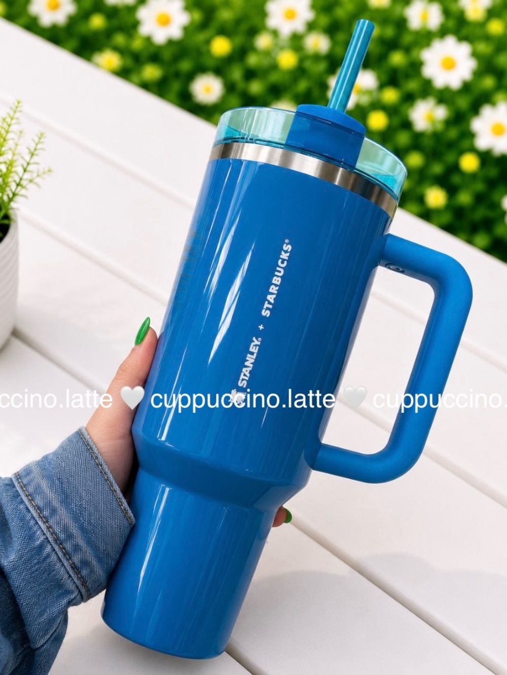 💙NWT🦋Limited Edition Starbucks x Stanley 40 oz Quencher Tumbler in Cerulean Blue